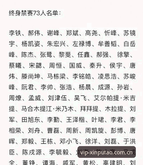 AMG官方入口 足协第三批禁足名单全面解析:新葡萄平台用户深度观察中国足球反腐风暴